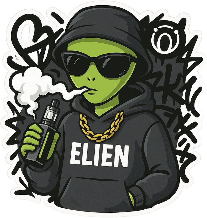 Mascota alien de Elien Vape Shop